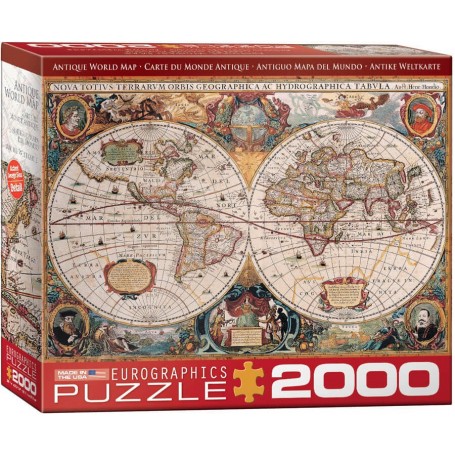 Puzzle Eurographics 2000 ancienne carte du monde pièces - Eurographics