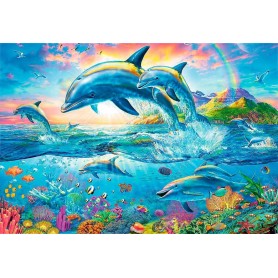 Puzzle Trefl Famille de dauphins de 1500 pièces Puzzles Trefl - 1