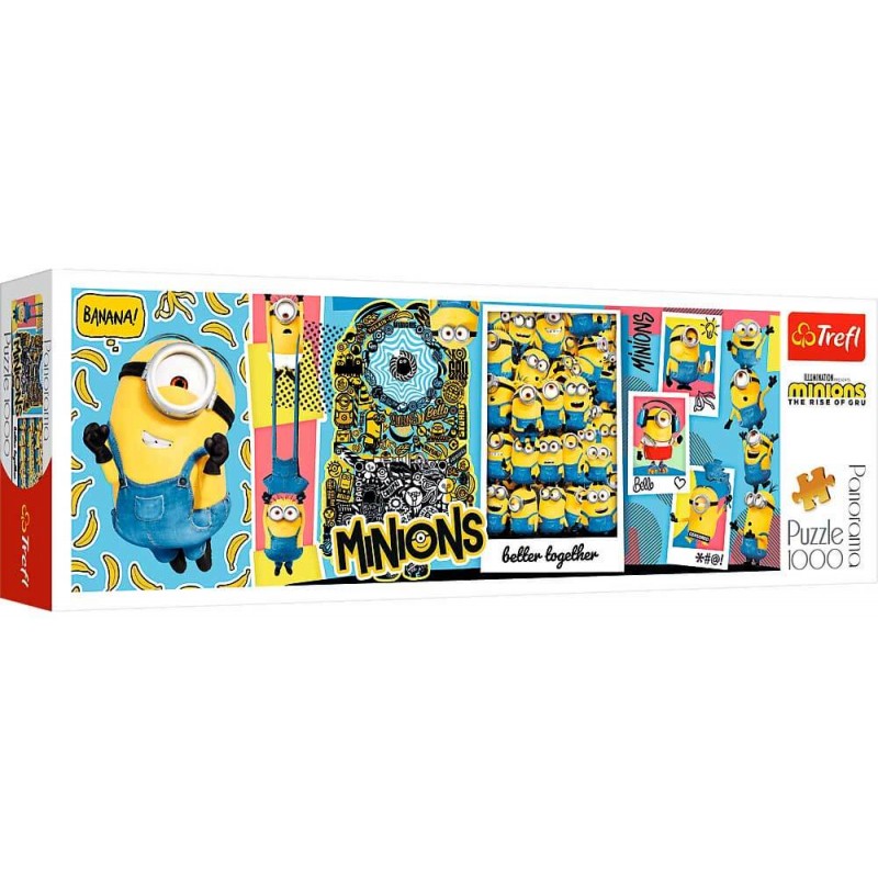 Puzzle Trefl Minions panoramiques de 1000 pièces kubekings.fr