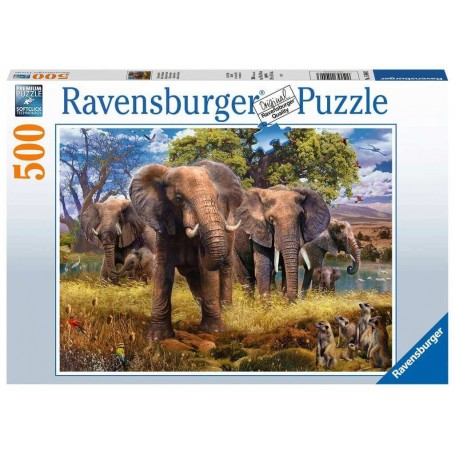 Puzzle Ravensburger Elephant Family 500 pièces Ravensburger - 1