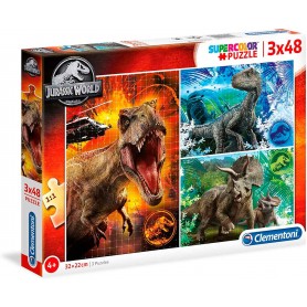 Clementoni Jurassic World Puzzle 3 x 48 pièces Clementoni - 1