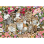 Puzzle Falcon Chats en fleurs 1000 pièces