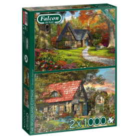 Puzzle Falcon La cabane de la forêt 2 x 1000 pièces Falcon - 1