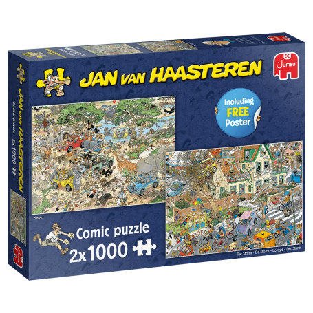 Puzzle Jumbo Safari et Storm 2 x 1000 pièces Jumbo - 1