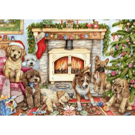 Puzzle Falcon Chiots de Noël de 500 pièces Falcon - 1