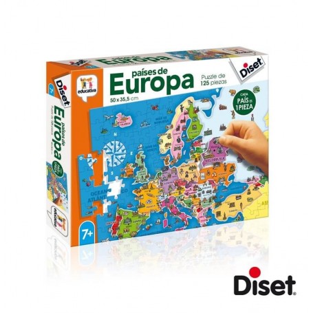 Puzzle Diset Pays européens 125 pièces Diset - 1