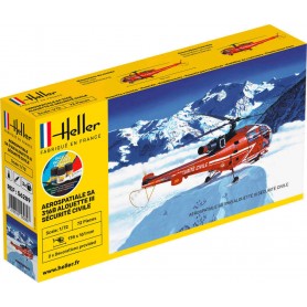 Alouette Iii Sécurité Civile - Starter Kit - Modèle d'hélicoptère - Heller Heller - 1