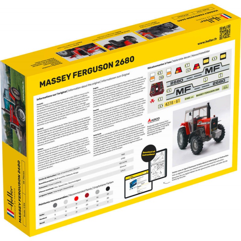 Heller Maquette, 57402, massey ferguson 2680,1/24, Gris Heller Maquette, 57402, massey ferguson 2680,1/24, Gris