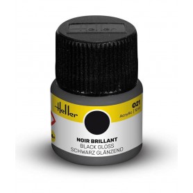 Peinture Acrylic 021 Noir Brillant Heller - 1