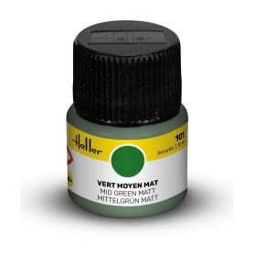 Peinture Acrylic 101 Vert Moyen Mat Heller - 1