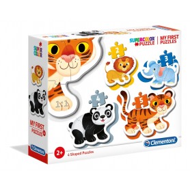Puzzle Clementoni Mon premier puzzle animaux sauvages 3-6-9-12 pièces Clementoni - 1