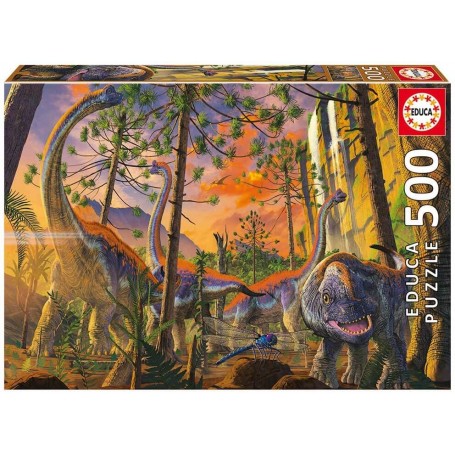 Puzzle Educa Curious Dinosaures de 500 pièces Puzzles Educa - 1