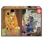 Puzzle Educa Le Baiser et la Vierge, Gustav Klimt 2x1000 pièces Puzzles Educa - 1