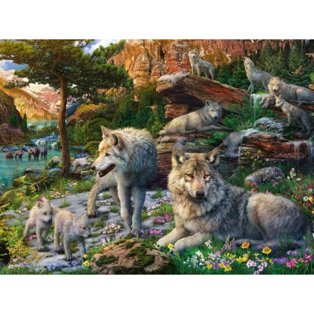 Puzzle Ravensburger Loups au printemps de 1500 Pièces Ravensburger - 1