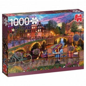 Puzzle Jumbo Canaux d'Amstrerdam 1000 pièces Jumbo - 1
