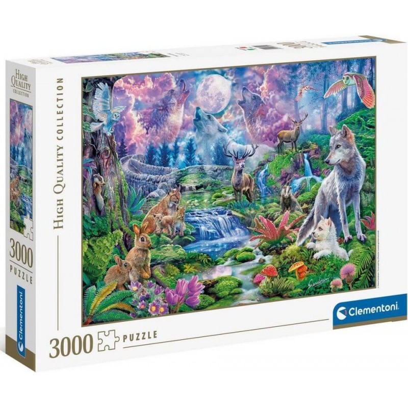 Clementoni - Puzzle 1000 pièces - Animaux sauvages - Panorama