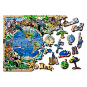 Puzzle Wooden City Carte des animaux du royaume Wooden City - 1