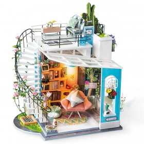 Kits de maison miniature de bricolage, petite maison modèle pour adultes à  construire, kits de modèles miniatures avec lumière LED, bricolage /  cadeaux d'anniversaire / décoration de maison pour la famille