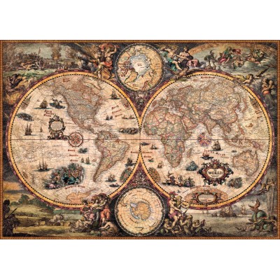 Puzzle Heye Carte du monde, Vintage 2000 Pieces Heye - 1