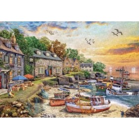 Puzzle Falcon Cottages du port de 1000 Pièces Falcon - 1