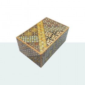 Boîte japonaise Yosegi 5 Sun 10 Stage avec tiroir Oka Craft - 1