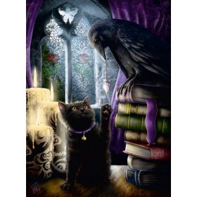 Puzzle Ravensburger Chat noir et corbeau 500 pièces Ravensburger - 1