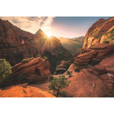 Puzzle Ravensburger Zion Canyon, États-Unis d'Amérique 1000 pièces Ravensburger - 1