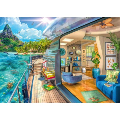 Puzzle Ravensburger Croisière aux tropiques de 1000 pièces Ravensburger - 1