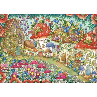 Puzzle Ravensburger Maisons florales de champignons 1000 pièces - kubekings
