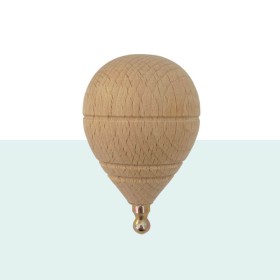 Toupie ronde en bois Can Cels - 1