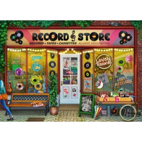 Puzzle Ravensburger Boutique de vinyles 1000 pièces Ravensburger - 1