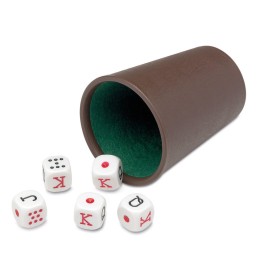 Dés couverts et dés Poker avec gobelets à dés Cayro - 1