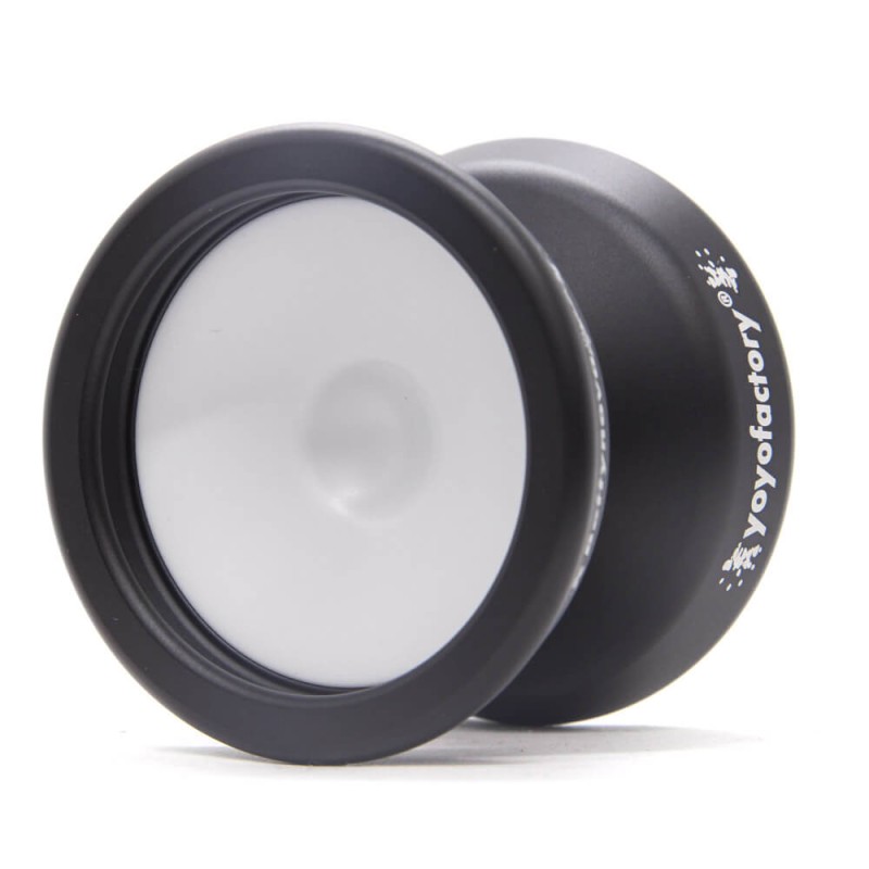 YoyoFactory DNA Yo-Yo - Noir Blanc (Yoyo en métal, Ficelle, Roulement à Billes et Instructions Incluses