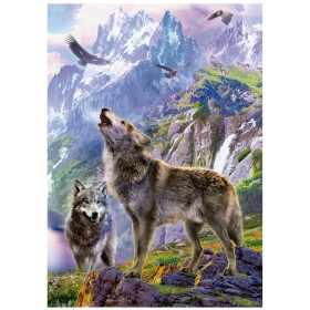 Puzzle Educa Des loups dans les rochers de 500 pièces Puzzles Educa - 1