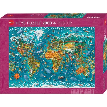 Puzzle Heye Monde miniature de 2000 pièces Heye - 1