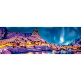 Casse-tête Clementoni Panorama Nuit colorée aux Lofoten 1000 pièces Clementoni - 1