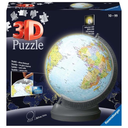 Ravensburger Ball Puzzle 3D Globe terrestre avec lumière 548 pièces Ravensburger - 1