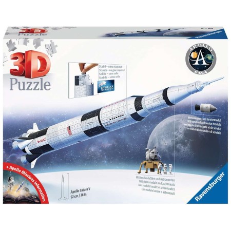 Puzzle 3D Ravensburger Fusée Apollo Saturne V de 440 Pièces Ravensburger - 1