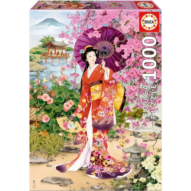 Puzzle 3D Japonais – Image D'Utagawa Yoshifuji, Fabrication Chinoise, Occasion