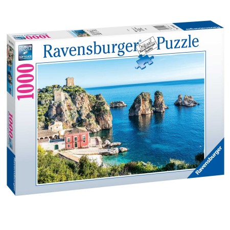 Puzzle Ravensburger Faraglioni de Scopello, Sicile de 1000 Pièces Ravensburger - 1