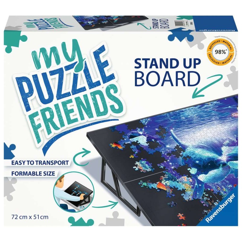 Plateau Puzzle Inclinable Pour 1000 Pièces - Tapis Feutre Avec 6 Bacs De Tri Et Couvercle - Support Réglable