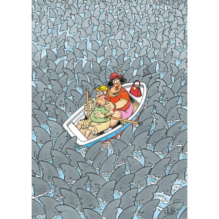 Puzzle Jumbo Requin-Manie de 500 Pièces Jumbo - 1