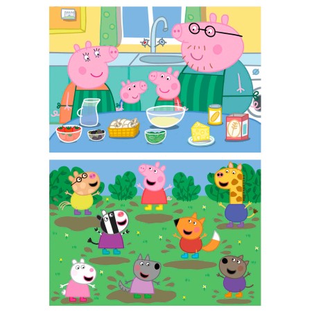 Puzzle en bois Educa Peppa Pig 2 x 25 pièces