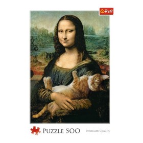 Puzzle Trefl Mona Lisa et Chat de 500 pièces Puzzles Trefl - 1