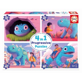 Puzzle Educa Dinos Sympathiques Progressif 20+40+60+80 pcs Puzzles Educa - 1