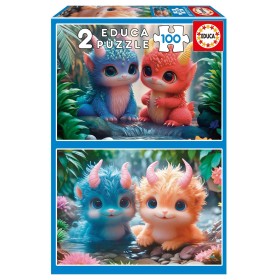 Puzzle Educa Monstres Adorables 2 x 100 Pièces Puzzles Educa - 1
