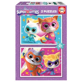 Puzzle Educa Super Kitties de 2 x 20 Pièces Puzzles Educa - 1