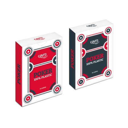 Jeu de cartes Poker 100 % plastique - Cayro