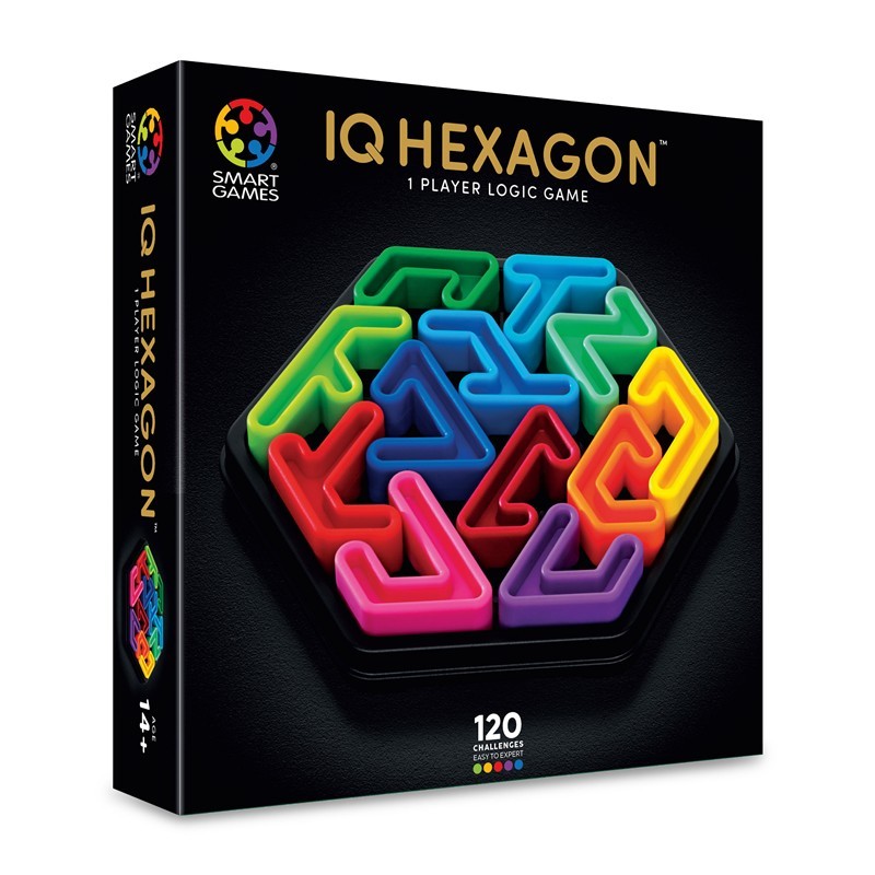 SmartGames IQ Deluxe Hexagon - Knobelspiel Mit 120 Herausforderungen