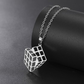 Pendentif Cube de Rubik (Argent) - 1